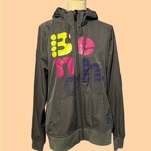 Women’s Gray Graphic Zip Hoodie Jacket